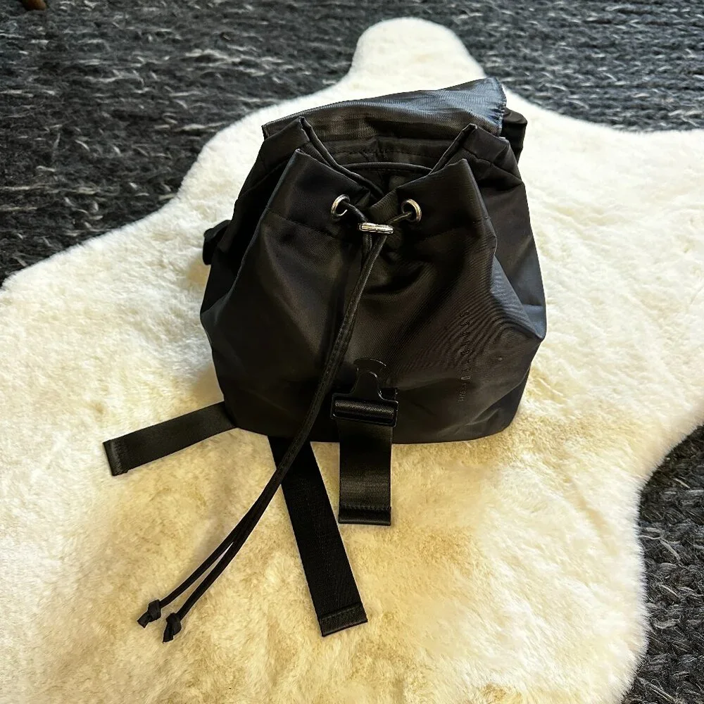 Standard 199//1 Mini Black Nylon Flap Backpack - Picture 8 of 16
